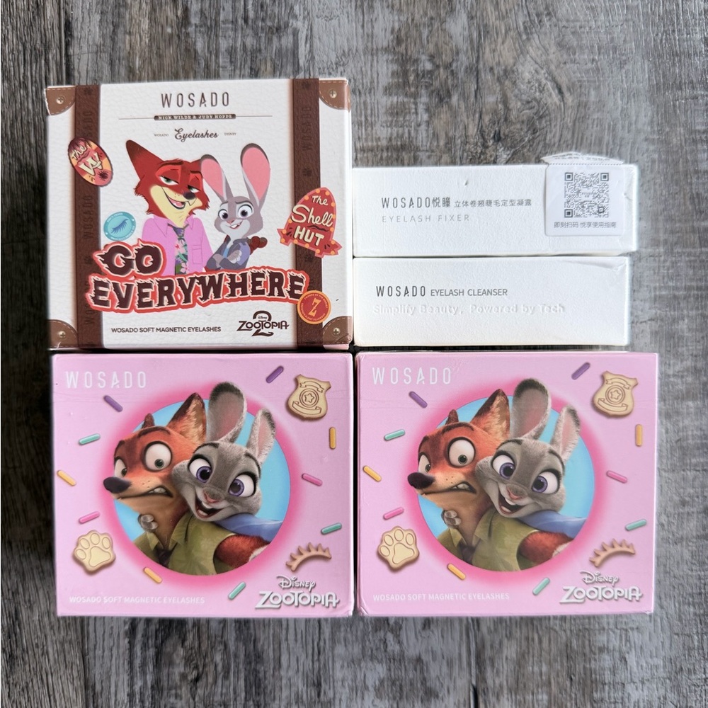 Kids Magnetic Eyelashes Set — Pink Zootopia Packaging